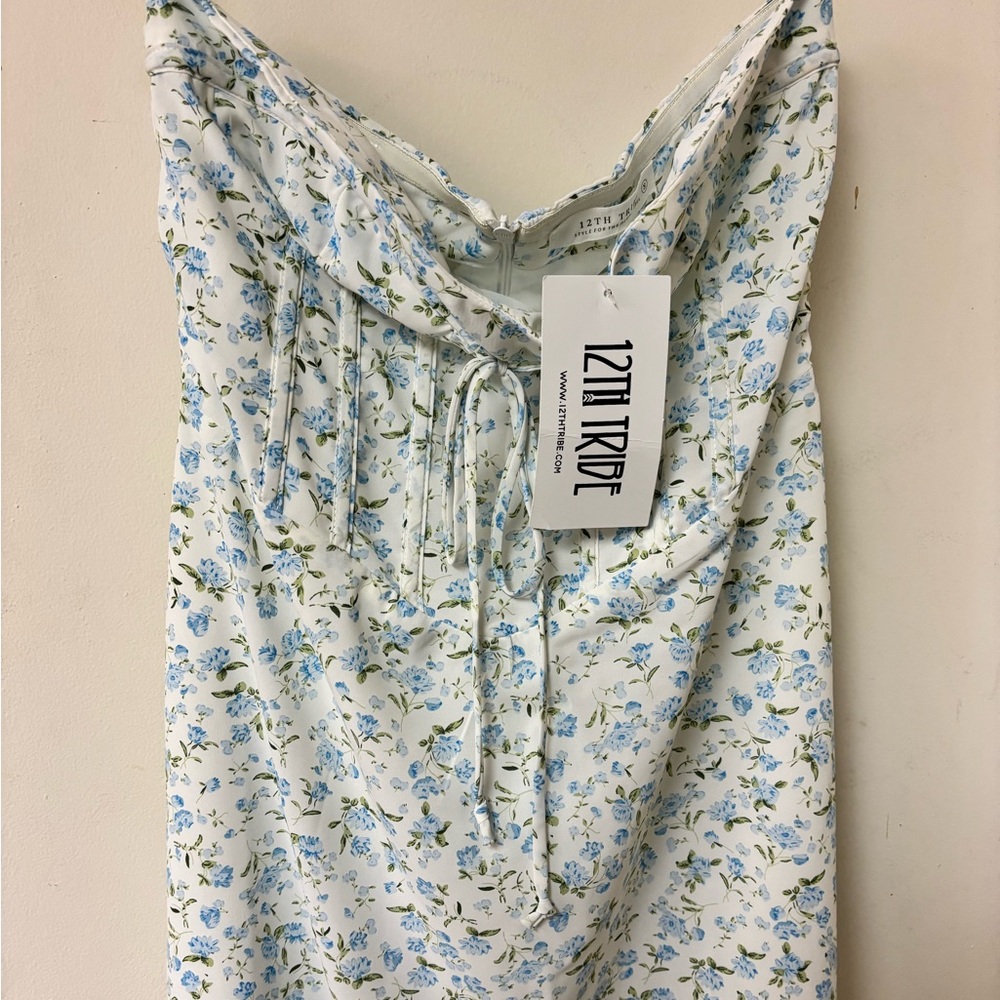 12th Tribe Never Worn Blue Floral Dress